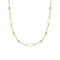 Colier din aur roșu fără pietre