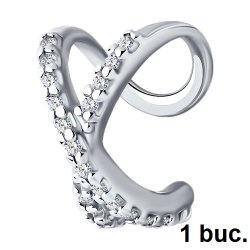 Cercel din argint  cu pietre Cubic Zirconia Incolor