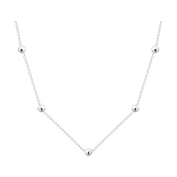 Колье из серебра без камней