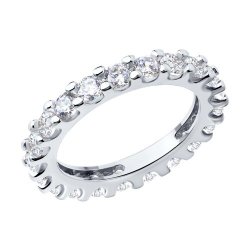 Inel din argint  cu pietre Cubic Zirconia Incolor