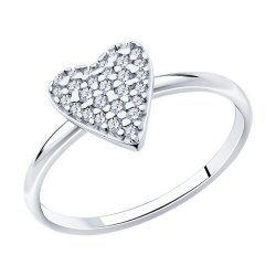 Inel din argint  cu pietre Cubic Zirconia Incolor
