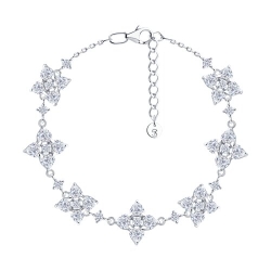 Brățară din argint  cu pietre Cubic Zirconia Incolor