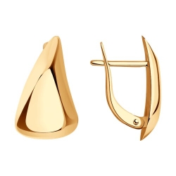 Cercei din aur roșu fără pietre