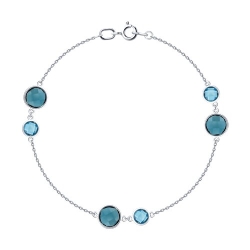 Brățară din aur alb cu pietre Topaz Swiss, Topaz London