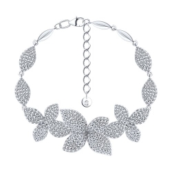 Brățară din argint  cu pietre Cubic Zirconia Incolor