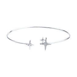 Браслет из белого золота с камнями Бриллиант