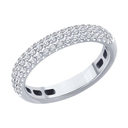 Inel din aur alb cu pietre Diamant