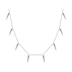 Колье из серебра без камней