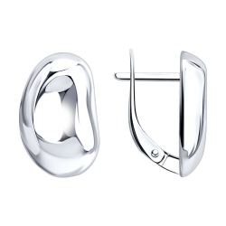 Серьги из серебра без камней