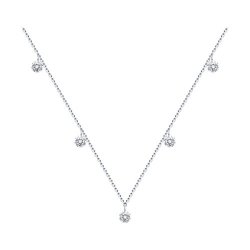 Colier din argint  cu pietre Cubic Zirconia Incolor