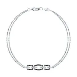 Brățară din aur alb cu Diamant, Diamant negru