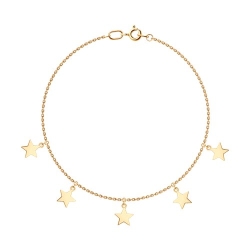 Браслет Звезда из красного золота без камней