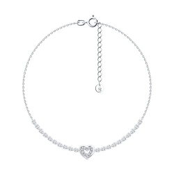 Brățară Love din aur alb cu pietre Diamant