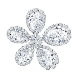 Подвеска из белого золота с камнями Выращенный бриллиант