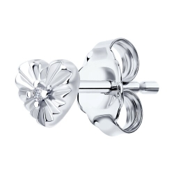 Cercel din argint  cu pietre Cubic Zirconia Incolor