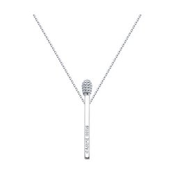 Colier din argint  cu pietre Cubic Zirconia Incolor