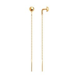 Cercei Lanț din aur roșu fără pietre