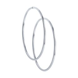 Серьги Конго из серебра без камней