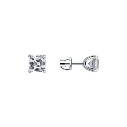 Cercei Pusete din argint  cu pietre Cubic Zirconia Incolor