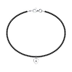 Brățară Love din argint  cu pietre Cubic Zirconia Incolor, Spinel natural