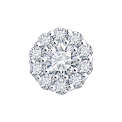 Pandantiv din aur alb cu pietre Diamant
