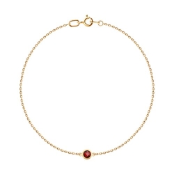 Brățară p/u Picior din aur roșu cu pietre Granat