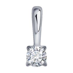Pandantiv din aur alb cu pietre Diamant