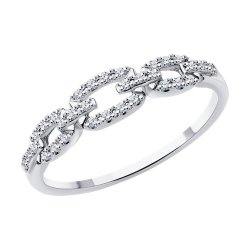 Inel din aur alb cu pietre Diamant