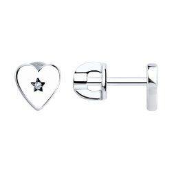 Cercei Pusete din argint  cu pietre Cubic Zirconia Incolor