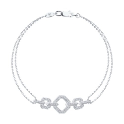 Brățară din aur alb cu pietre Diamant