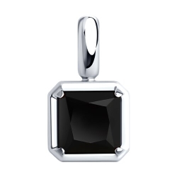 Pandantiv din argint  cu pietre Onix negru
