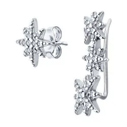 Cercei din argint cu Cubic Zirconia Incolor