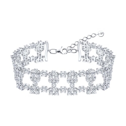 Браслет из серебра с камнями Фианит