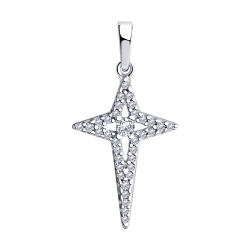 Pandantiv din argint  cu pietre Cubic Zirconia Incolor