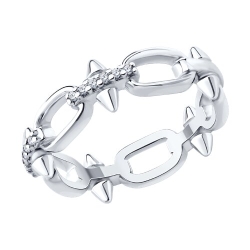 Inel din argint  cu pietre Cubic Zirconia Incolor