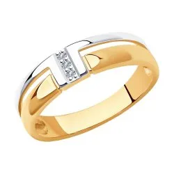 Inel din aur roșu cu Diamant