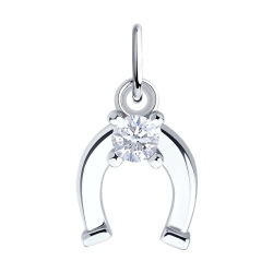 Pandantiv din argint  cu pietre Cubic Zirconia Incolor
