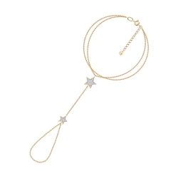 Brățară Stea din aur roșu cu pietre Cubic Zirconia Incolor