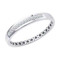 Inel din aur alb cu pietre Diamant