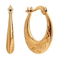 Cercei din aur roșu fără pietre