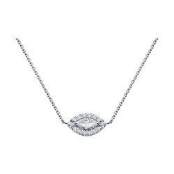 Colier din aur alb cu pietre Diamant