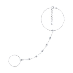 Brățară din argint  cu pietre Cubic Zirconia Incolor