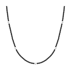 Colier din argint  cu pietre Perla Imit., Spinel natural și Tijă din oțel