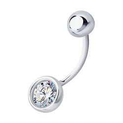 Piercing din argint  cu pietre Cubic zirconia