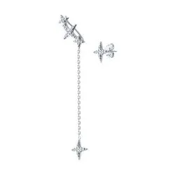 Cercei din argint cu Cubic Zirconia Incolor
