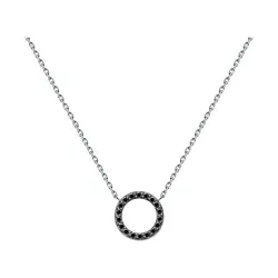 Colier din aur alb cu Diamant negru