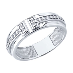Inel din argint  cu pietre Cubic Zirconia Incolor