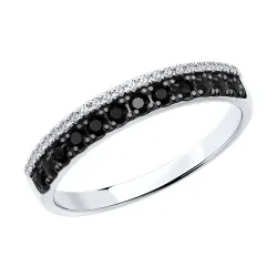 Inel din aur alb cu Diamant, Diamant negru
