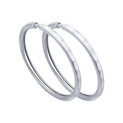 Серьги Конго из серебра без камней