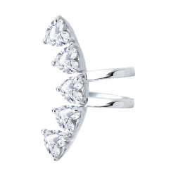 Cercel din argint  cu pietre Cubic Zirconia Incolor